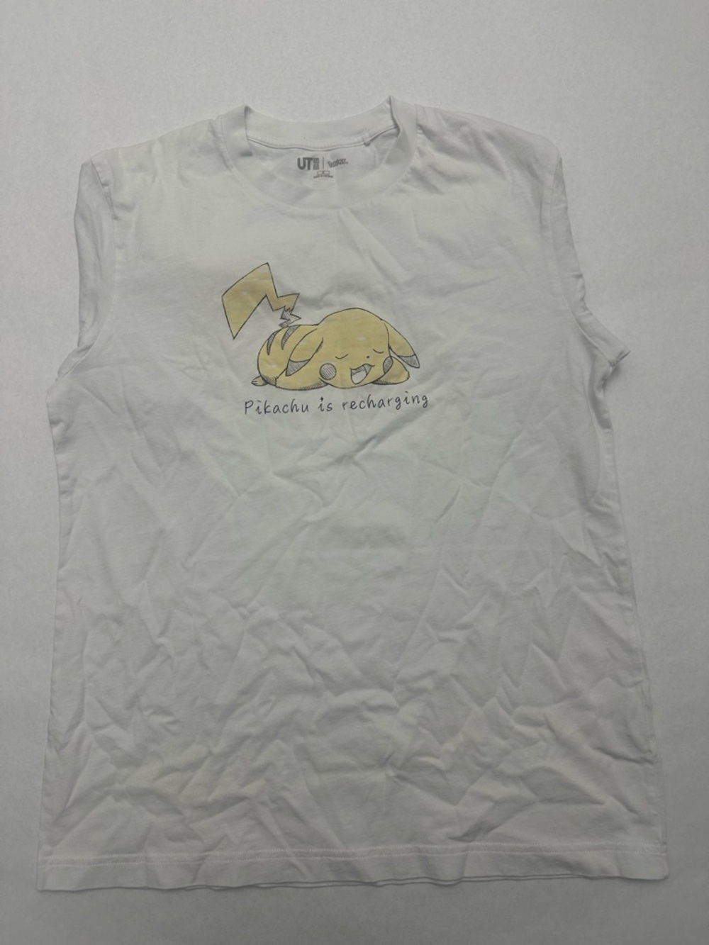 Uniqlo UT Pokémon Pikachu Is Recharging Graphic Men's White T-Shirt Size M